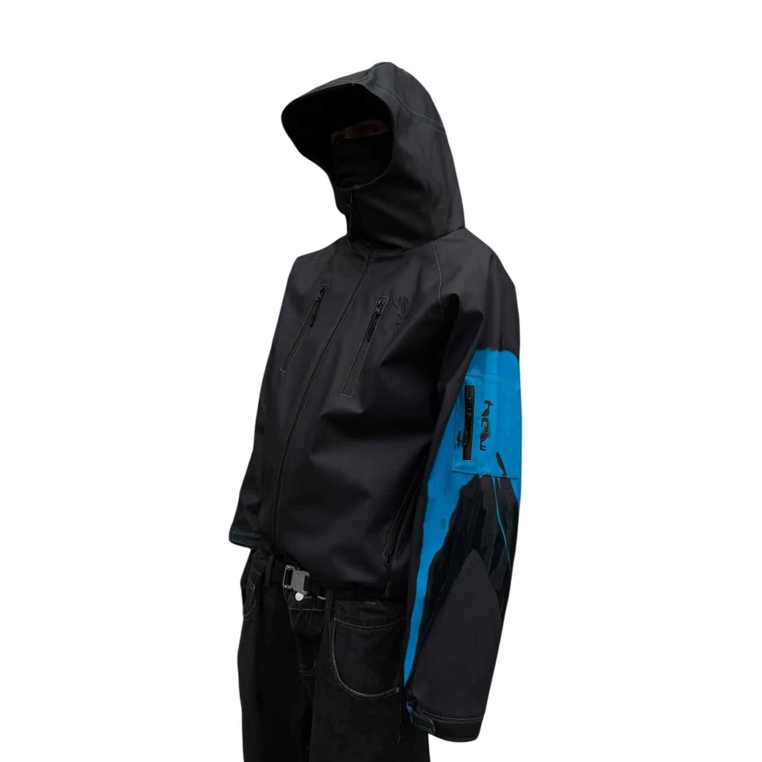 HEAT REACTIVE SKI JACKET (BLACK/BLUE) - Image 6