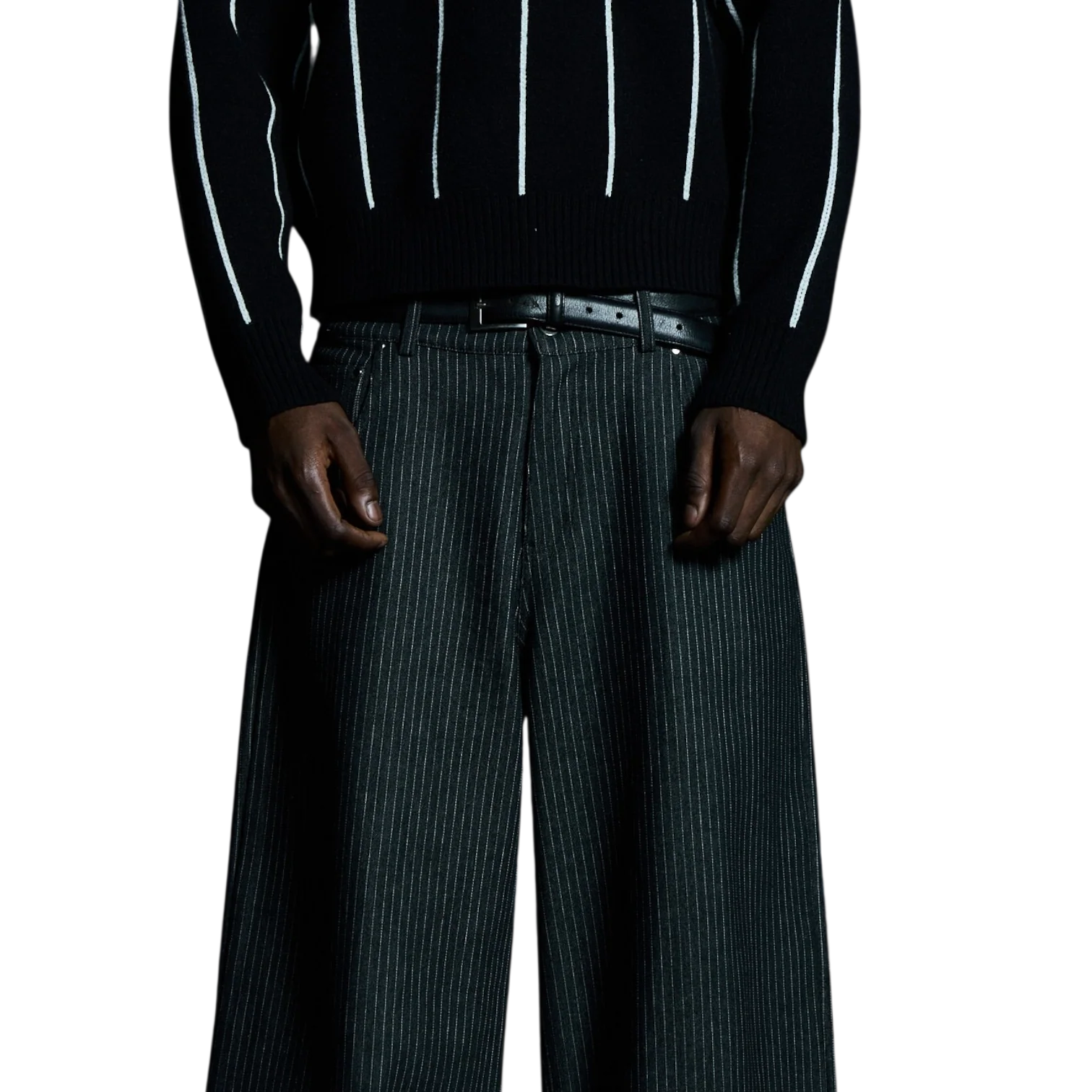 PIN STRIPE DENIM (BLACK) - Image 10