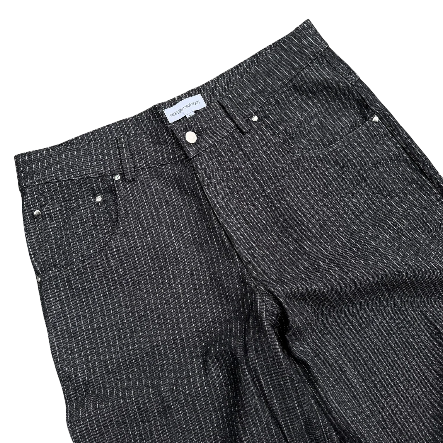 PIN STRIPE DENIM (BLACK) - Image 5