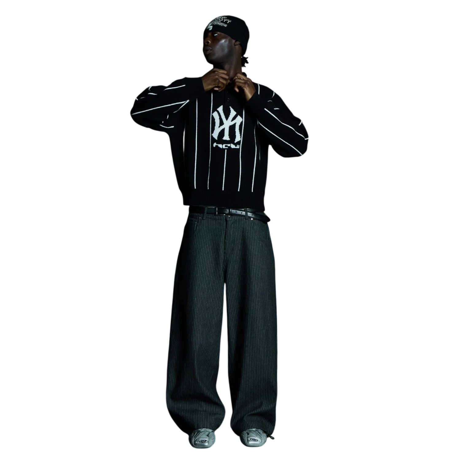 PIN STRIPE DENIM (BLACK) - Image 8