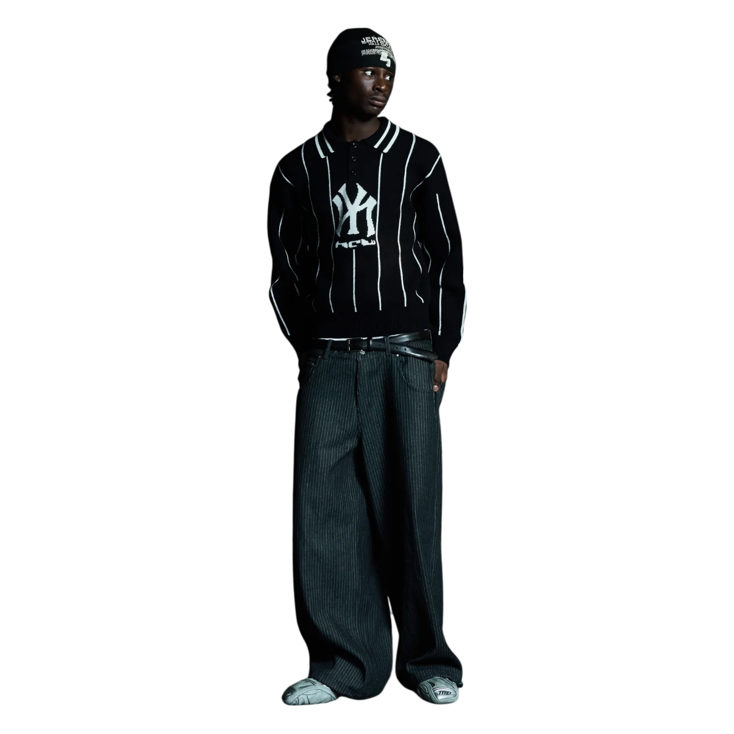 PIN STRIPE DENIM (BLACK) - Image 9