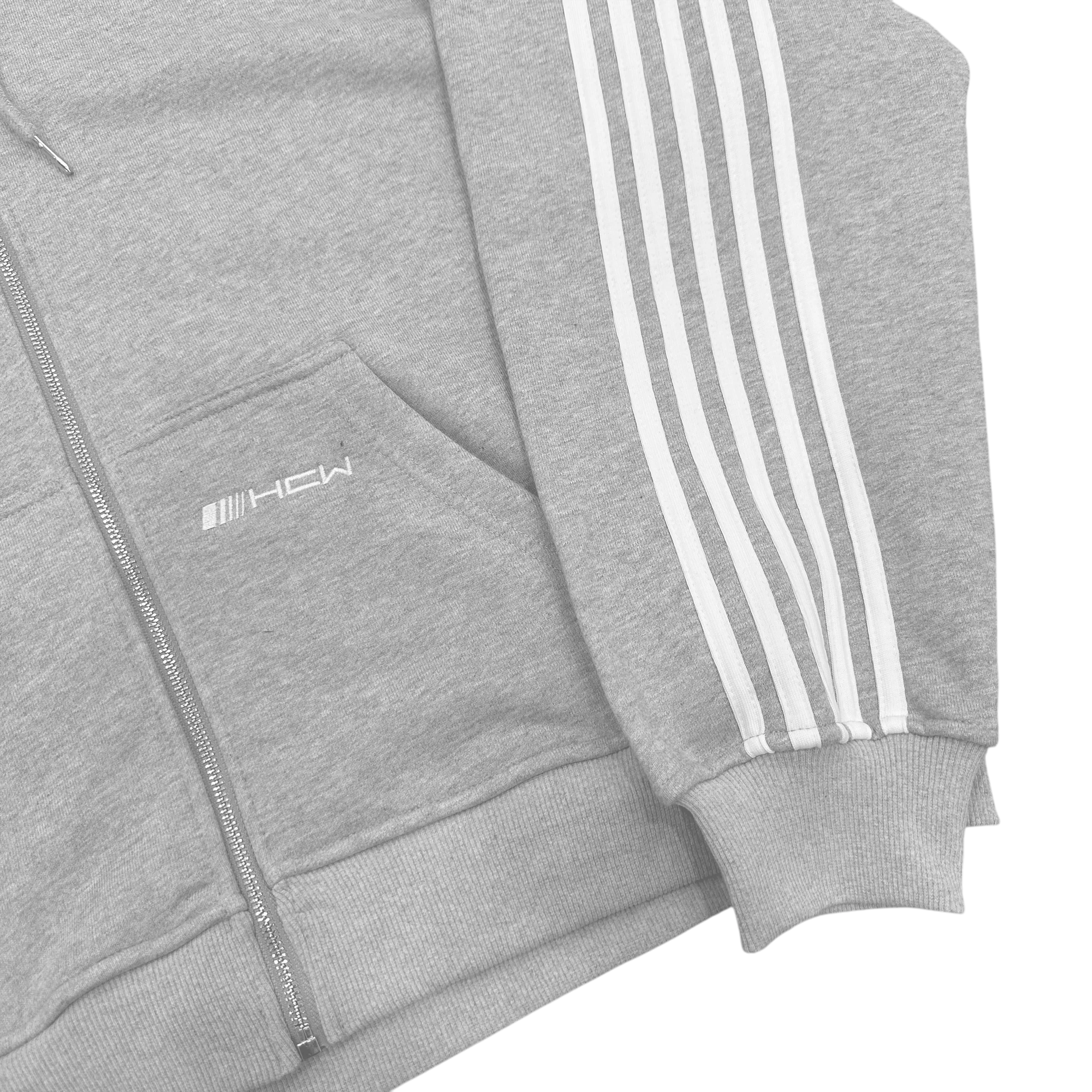 V2 SPIKE HOODIE (GREY/WHITE) - Image 4