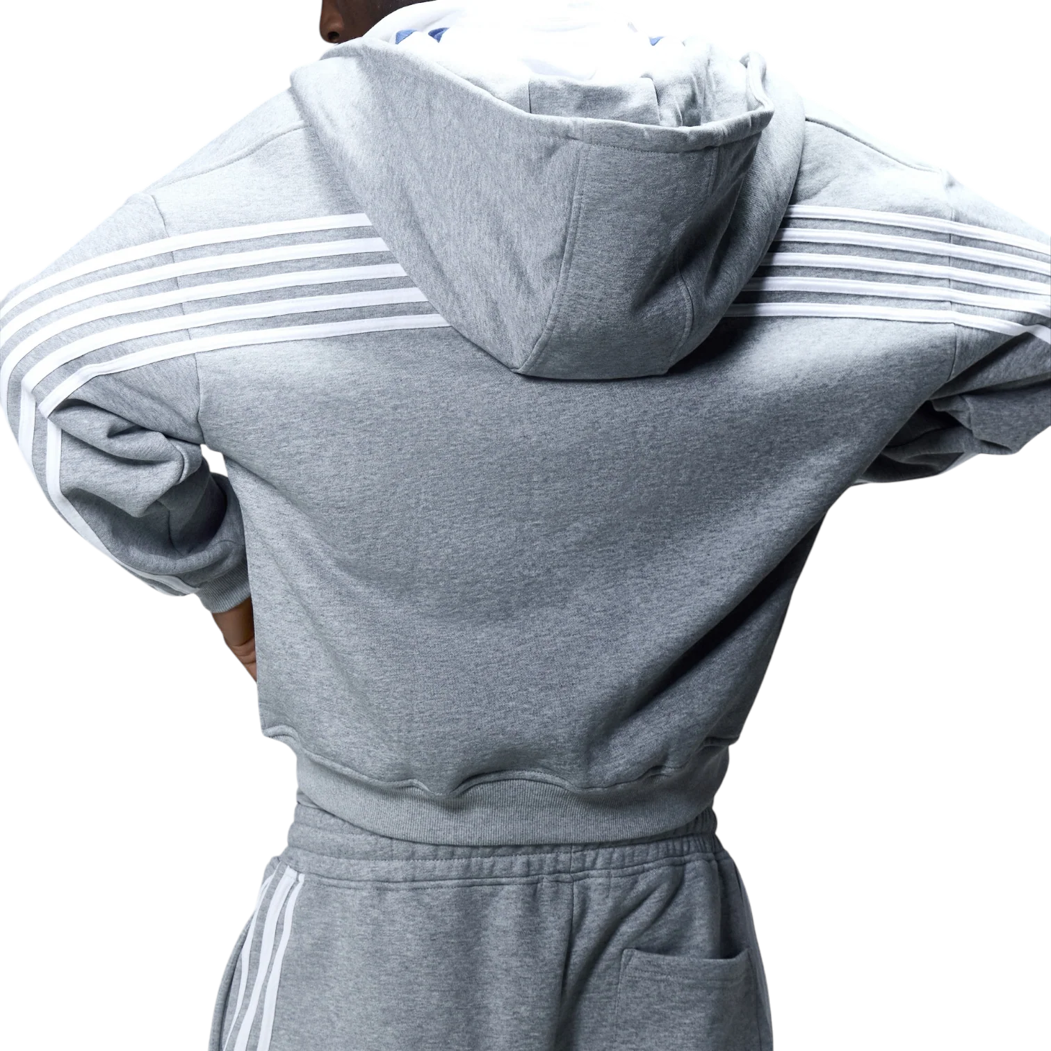 V2 SPIKE HOODIE (GREY/WHITE) - Image 8