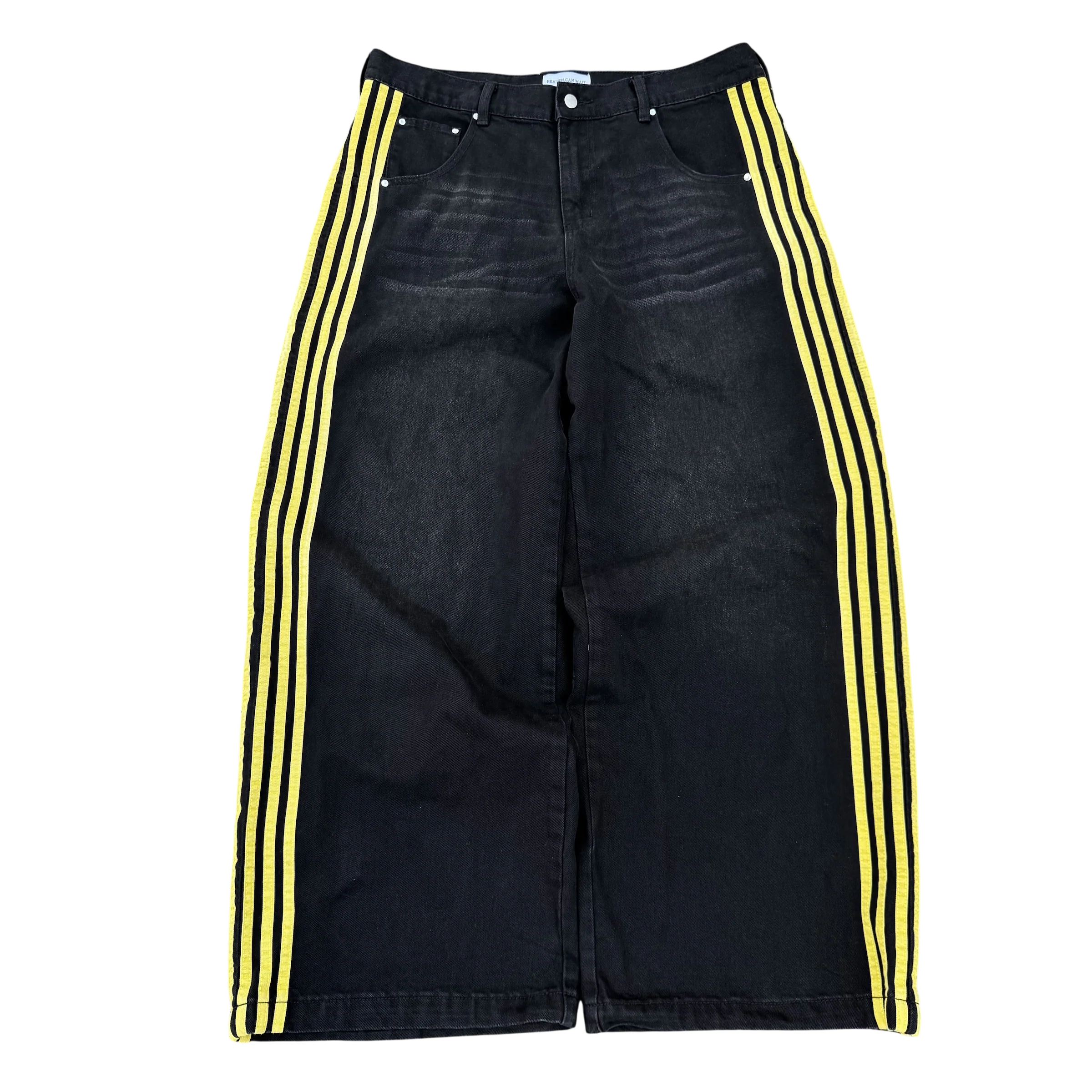 TRACK JEANS (BLACK/YELLOW)