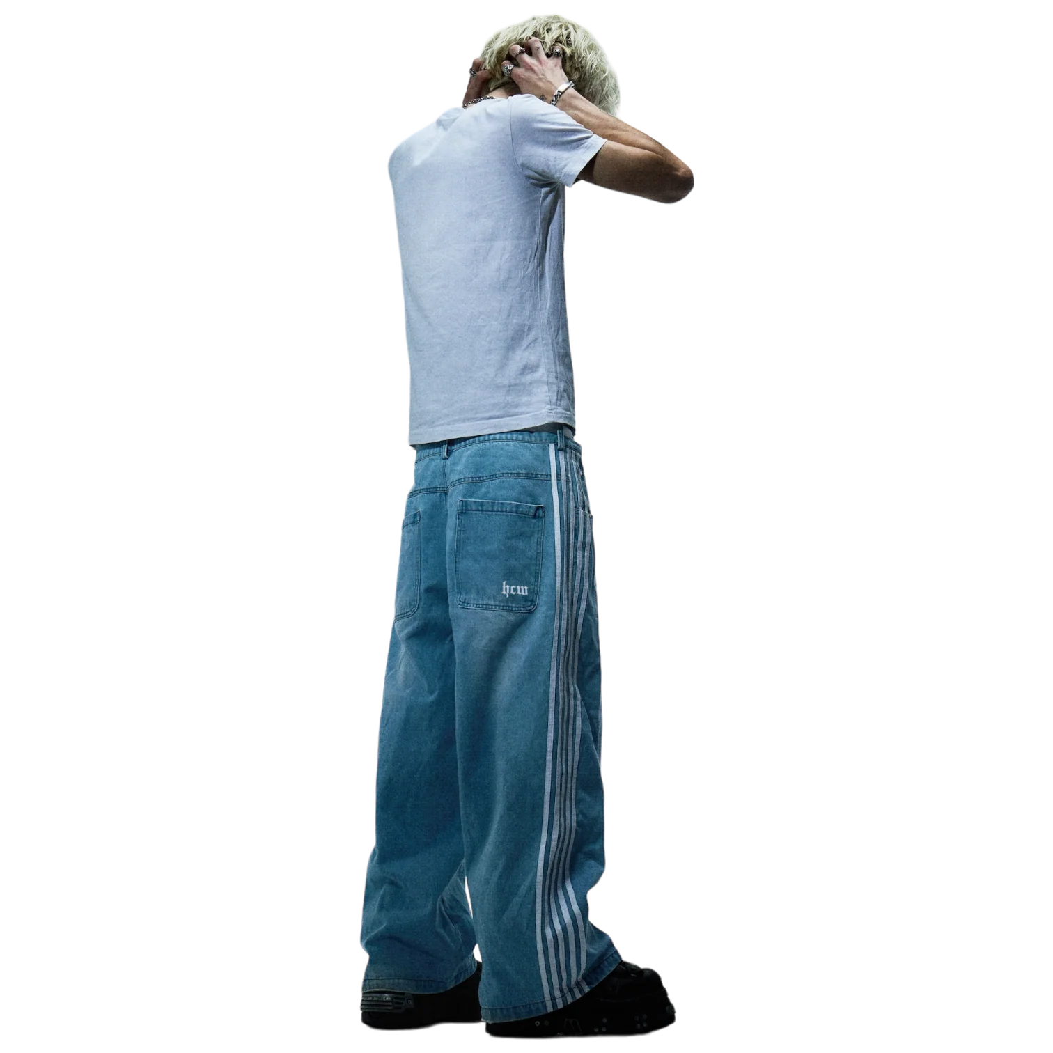 V2 TRACK JEANS (BLUE) - Image 4