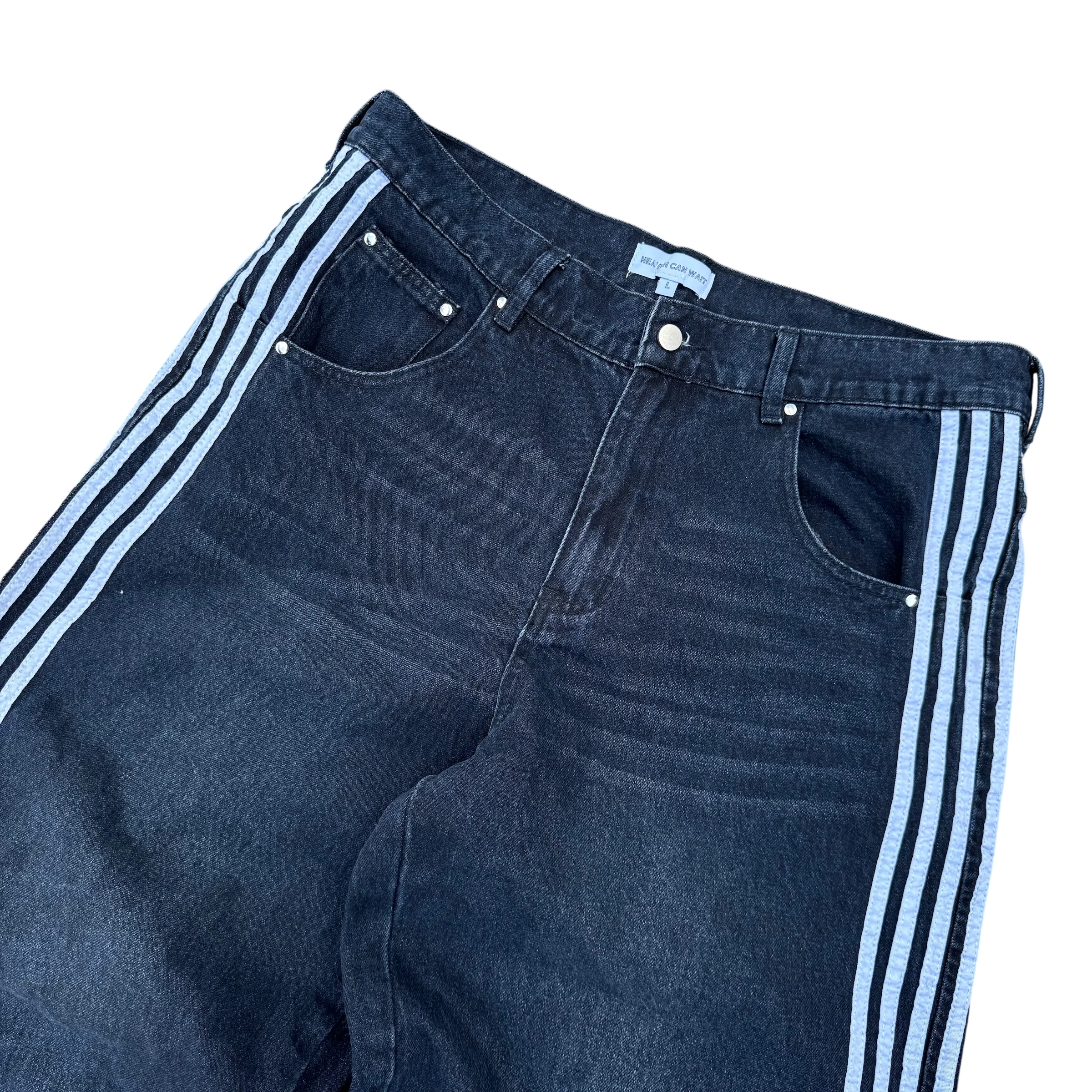 TRACK JEANS (NAVY/WHITE) - Image 3