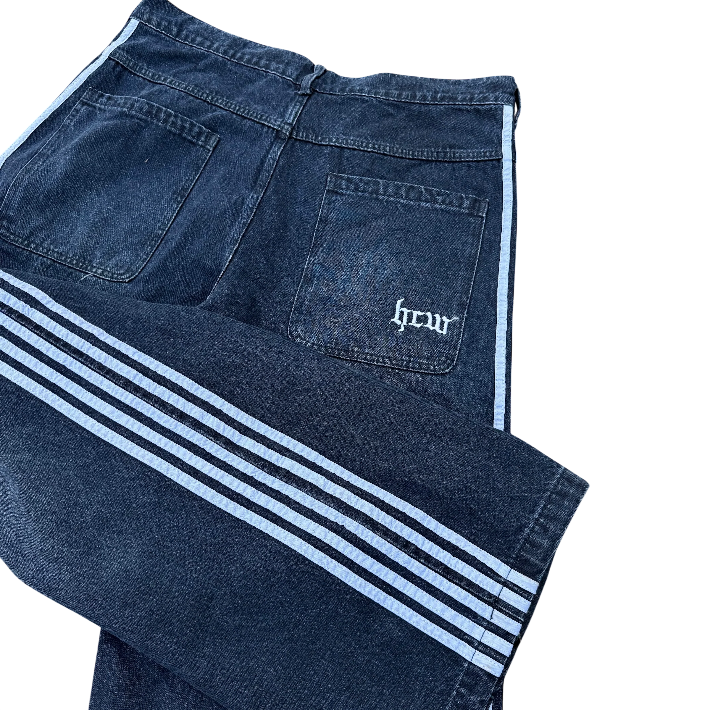 TRACK JEANS (NAVY/WHITE) - Image 6