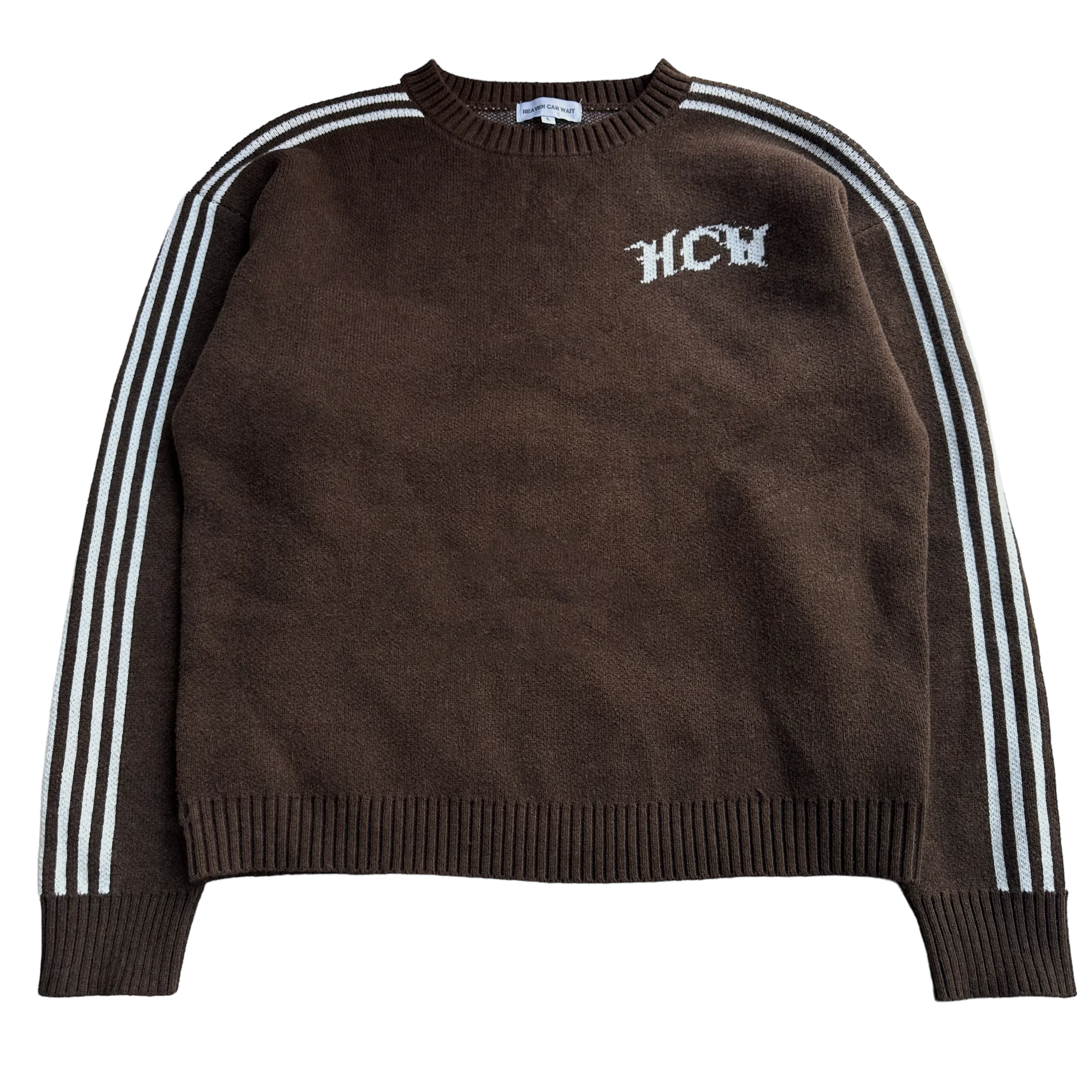 TRACK KNIT (BROWN/WHITE)