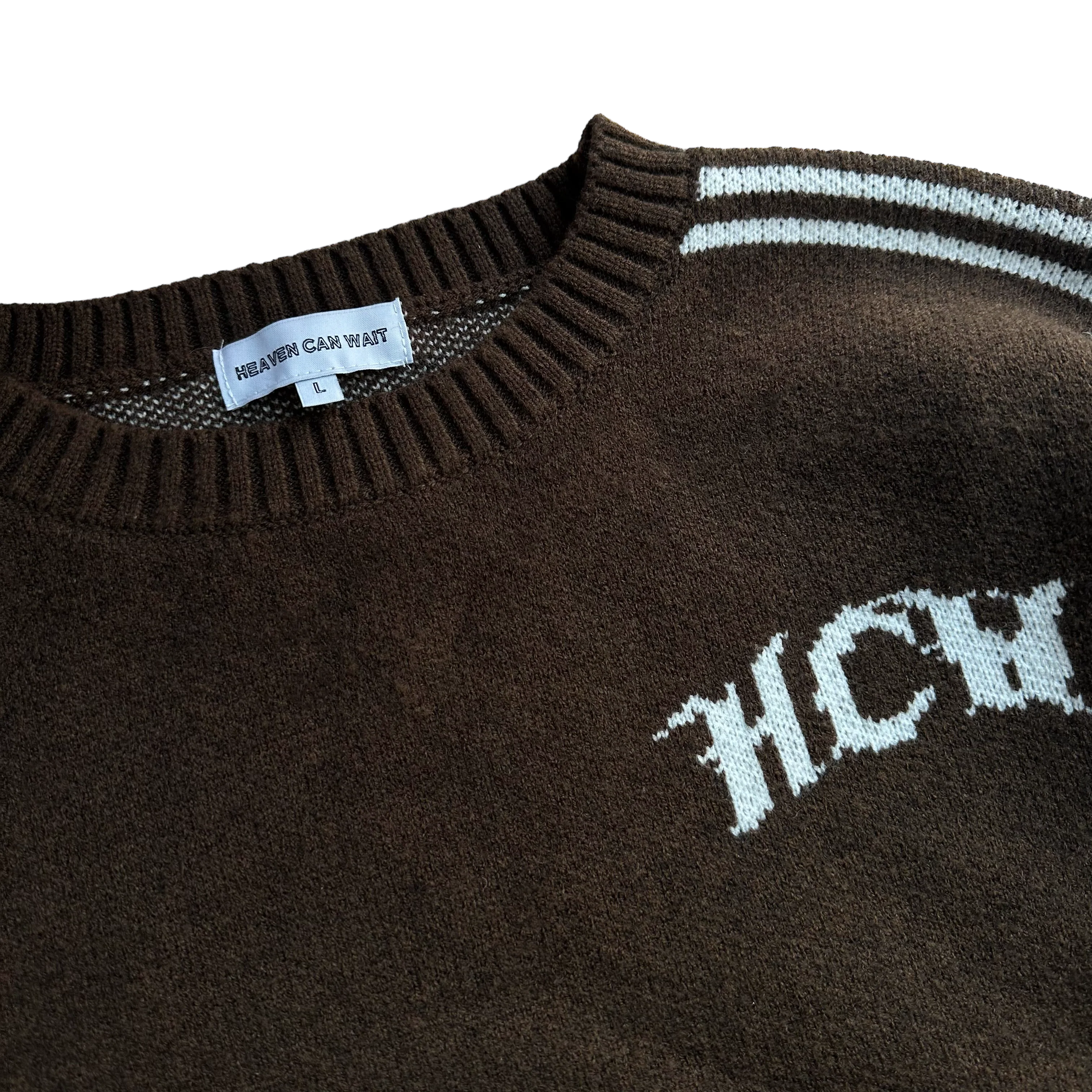 TRACK KNIT (BROWN/WHITE) - Image 3