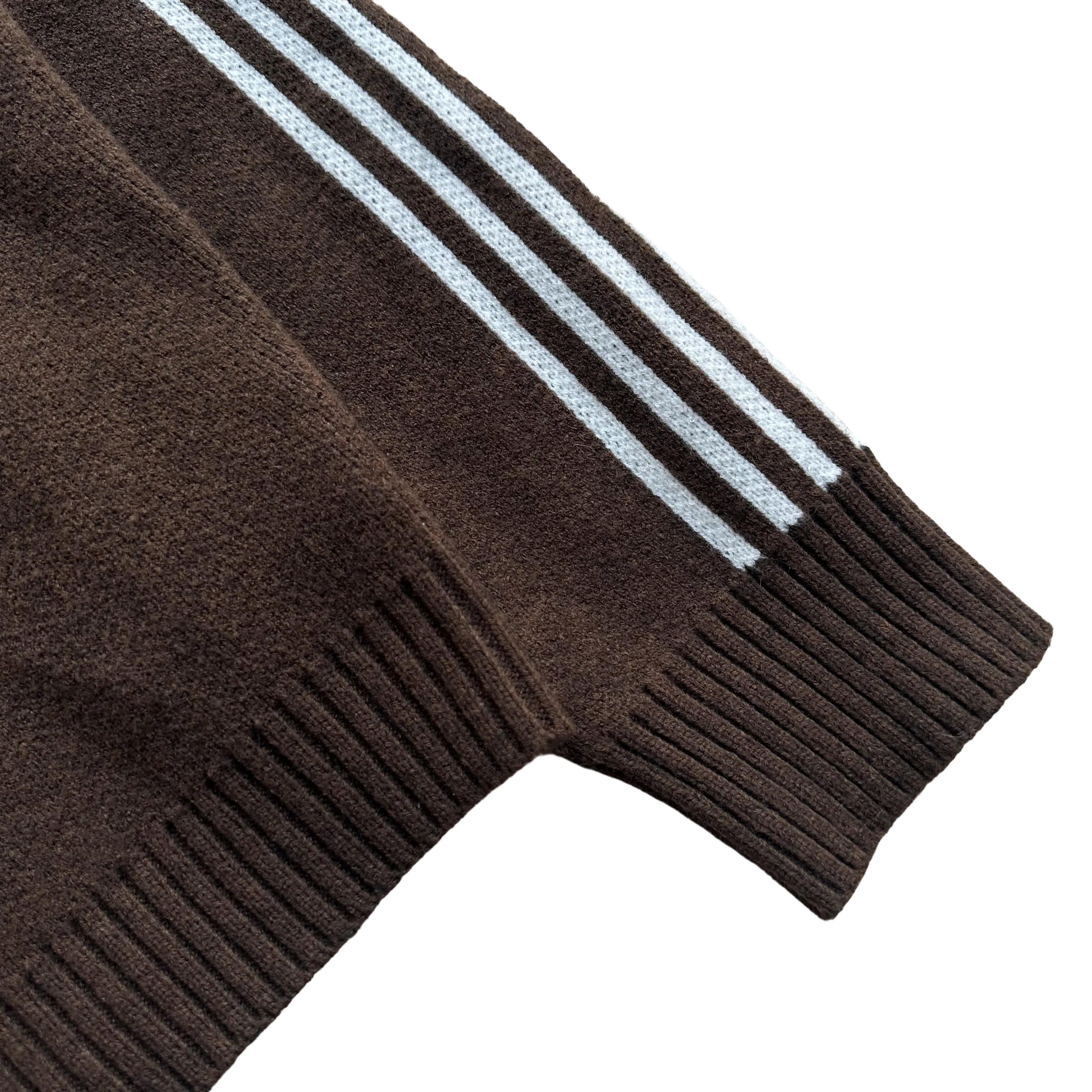 TRACK KNIT (BROWN/WHITE) - Image 4