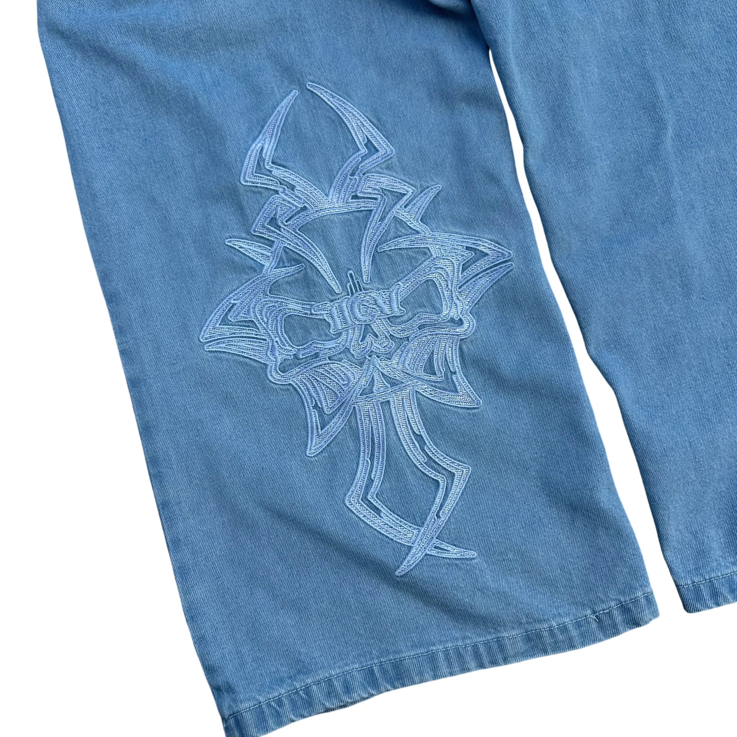 V2 SKULL JEANS (BLUE) - Image 3